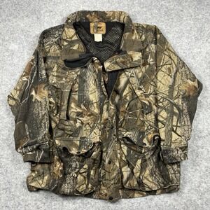 Vintage Duxbak Jacket Mens M Regular Camo Full Zip Chore Barn Insulated Hunt
